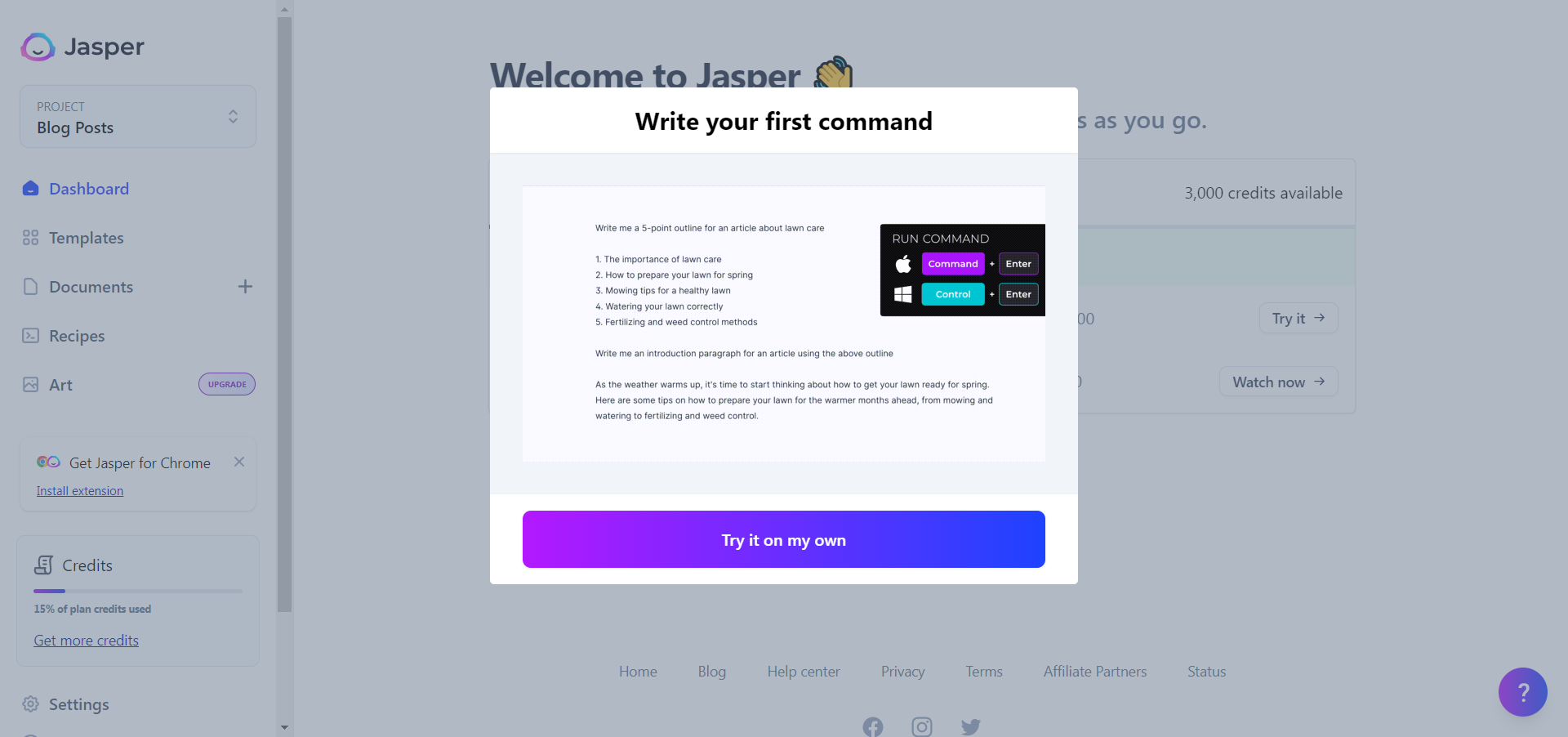 Jasper Commands