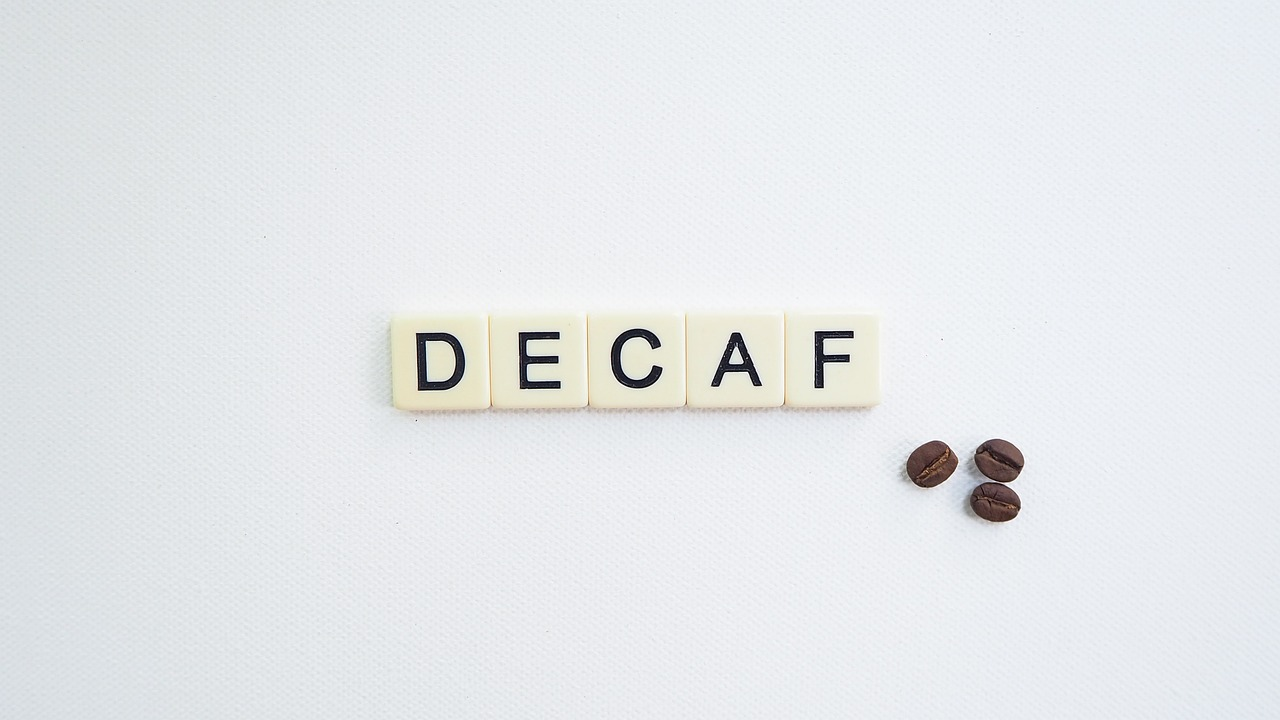 Picture showing decaf coffee beans.