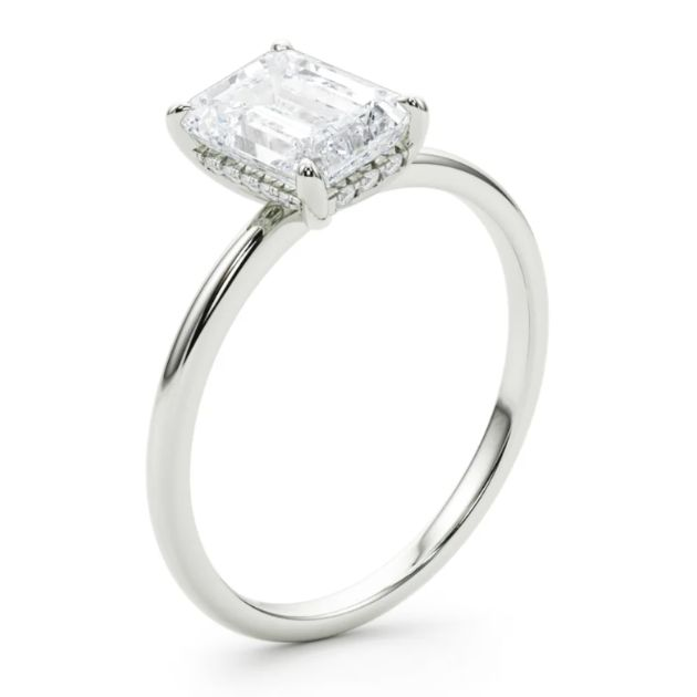 Brooke Ring + Side View - Basket Ring Setting