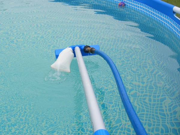 Using a garden hose to vacuum Intex pool