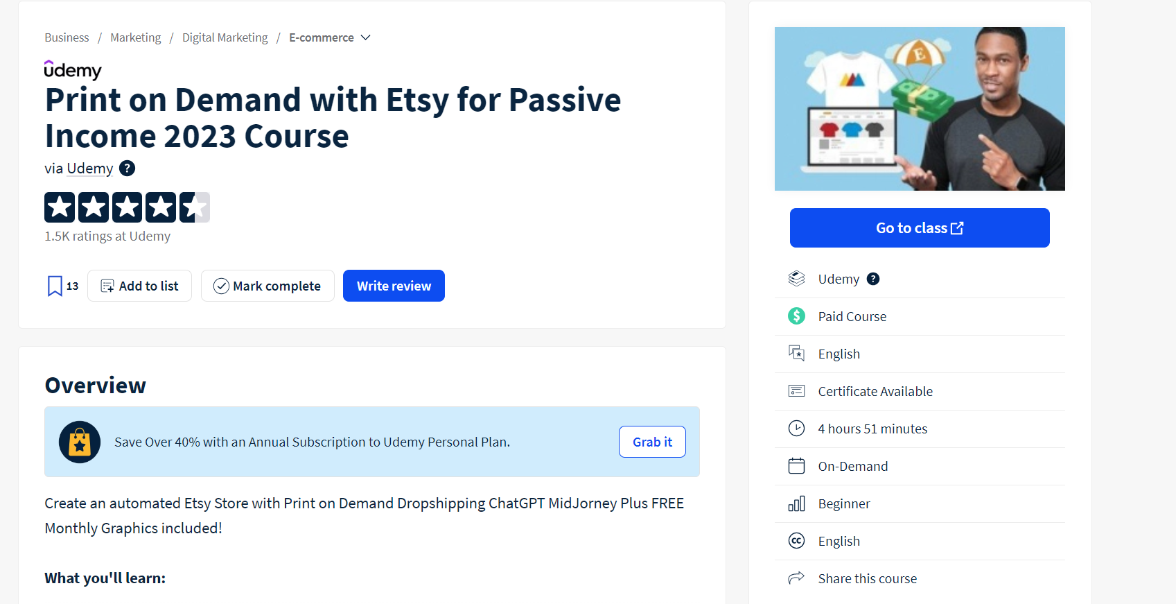Print on Demand with Etsy for Passive Income