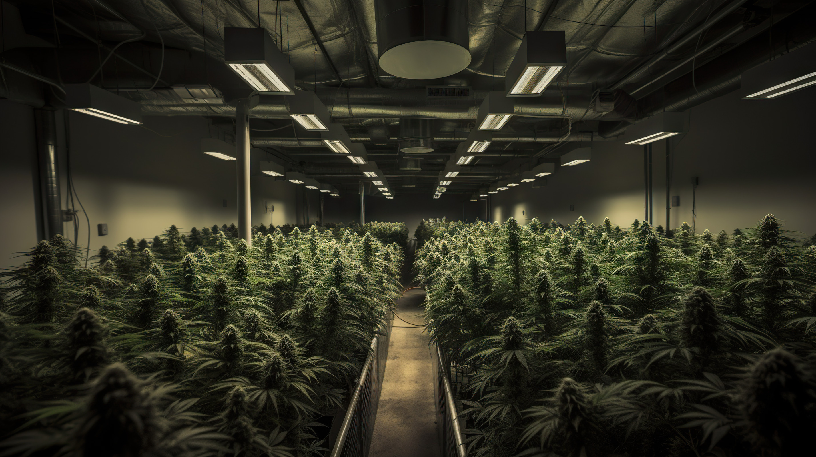 Cannabis plants being grown to product federally legal Delta 9 THC hemp products such as hemp derived Delta 9 THC gummies.