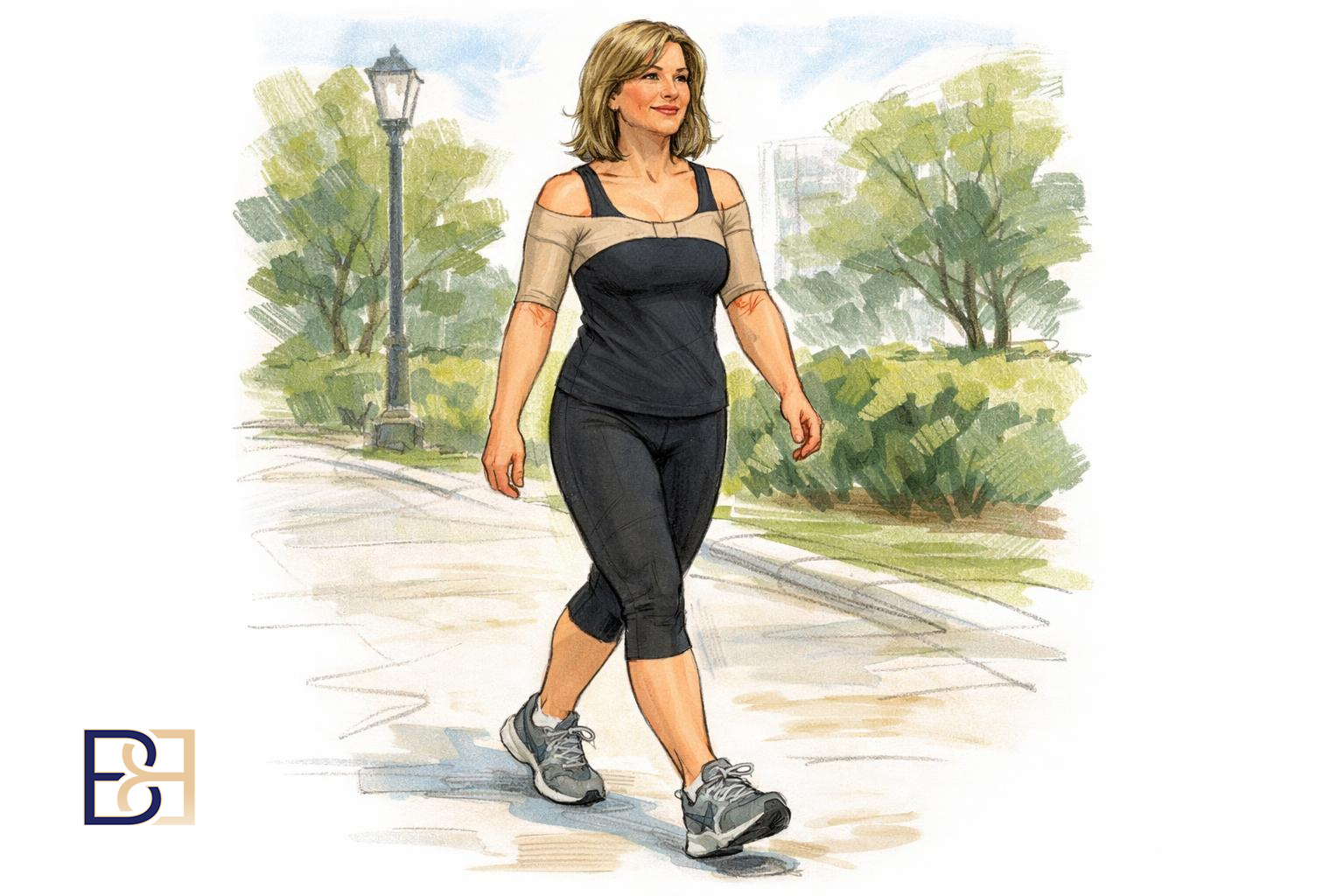 Recovering from Brachioplasty Surgery: A Complete Guide to Healing & Aftercare 7 Gentle walking after surgery