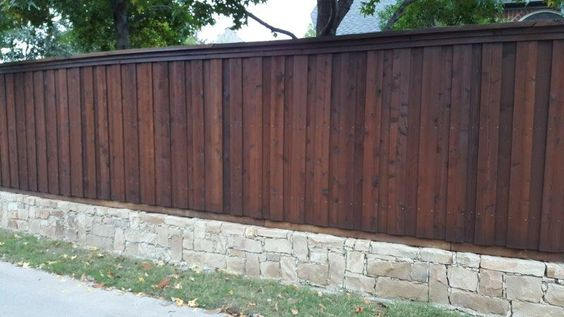 Dark Walnut fence stain