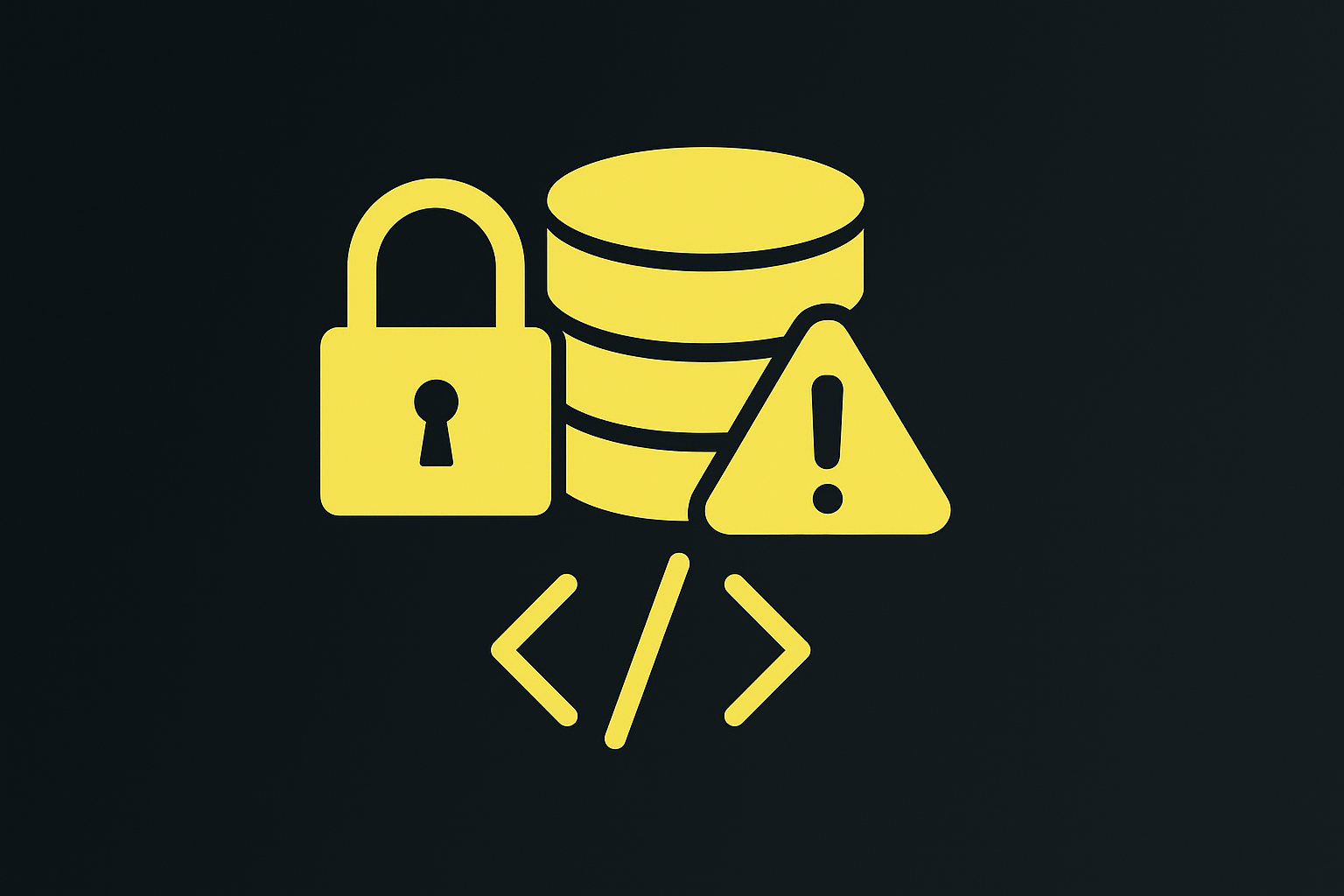 Grafik, die Elemente zeigt, die SQL-Injections, XSS & andere technische Lücken darstellen sollen