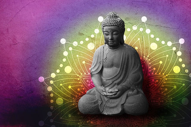 buddha, statue, mandala