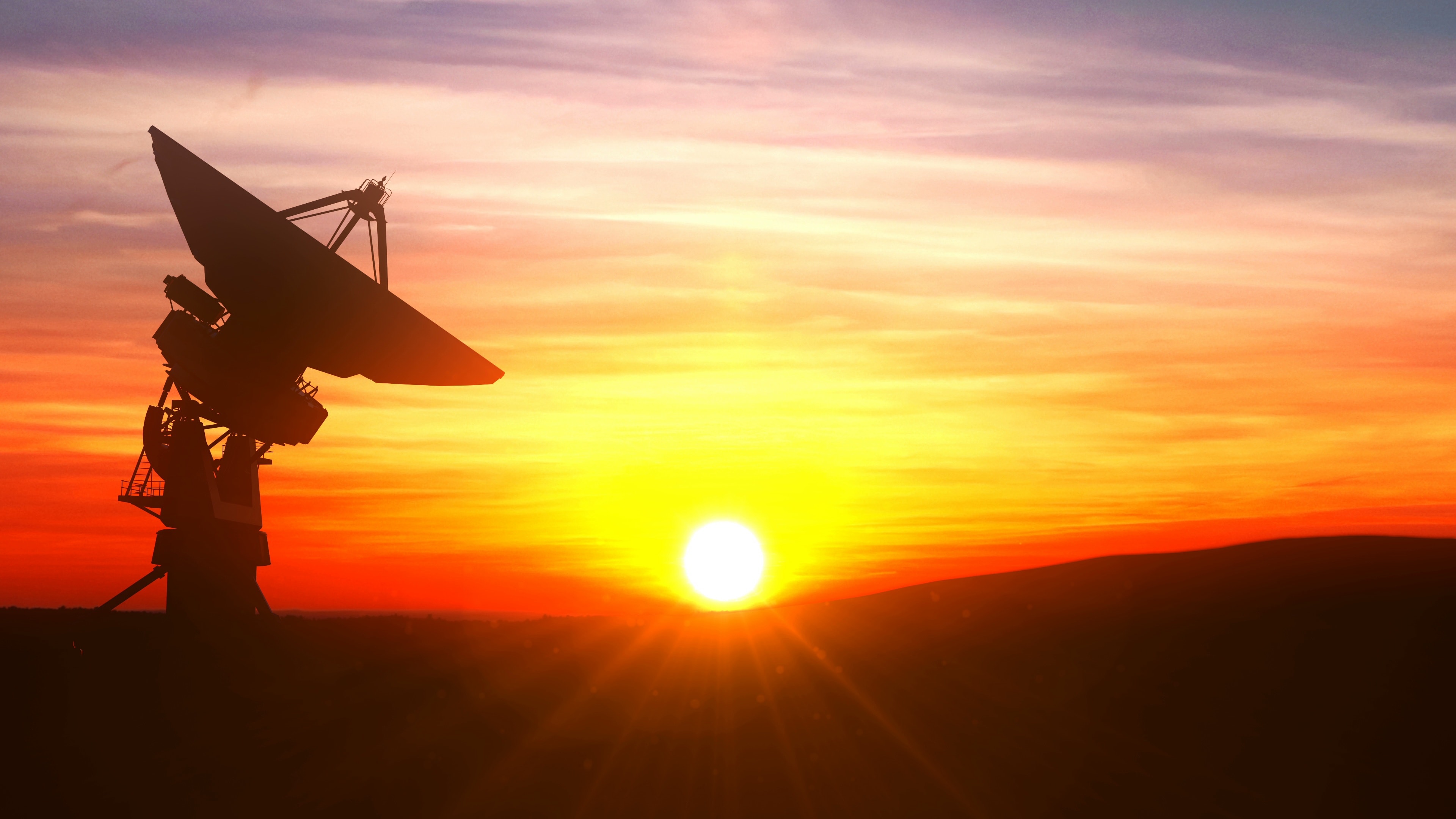 Radio Telescope Exploring the Night Sky
