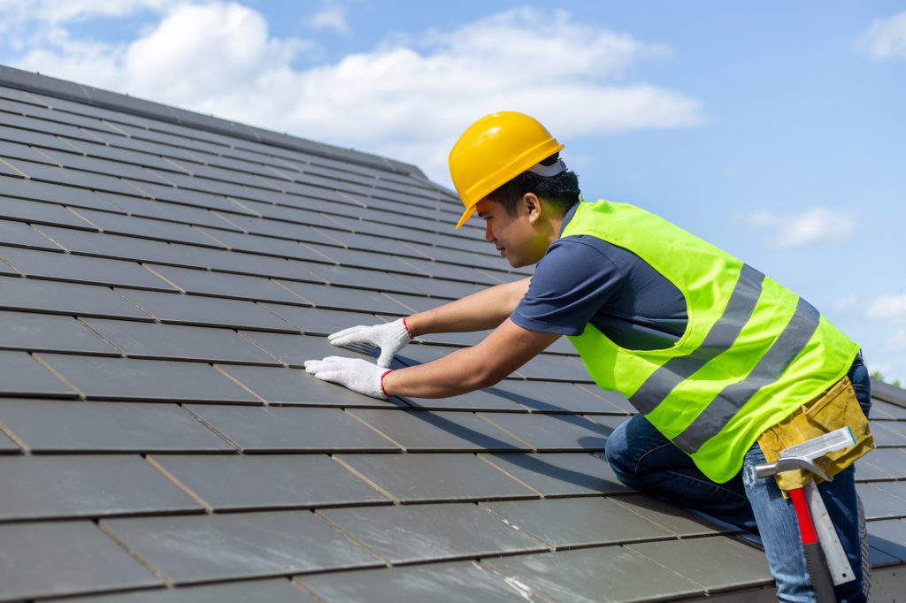 Replace asphalt shingles on the affected area