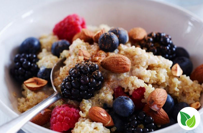Fruit and Quinoa Porridge in a post about the Ayahuasca Diet