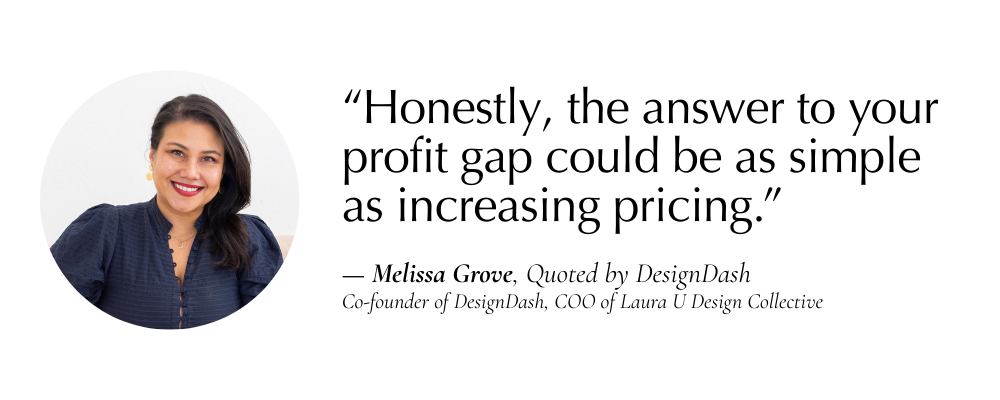 a quote from Melissa Grove with text and her face in a bubble to the left