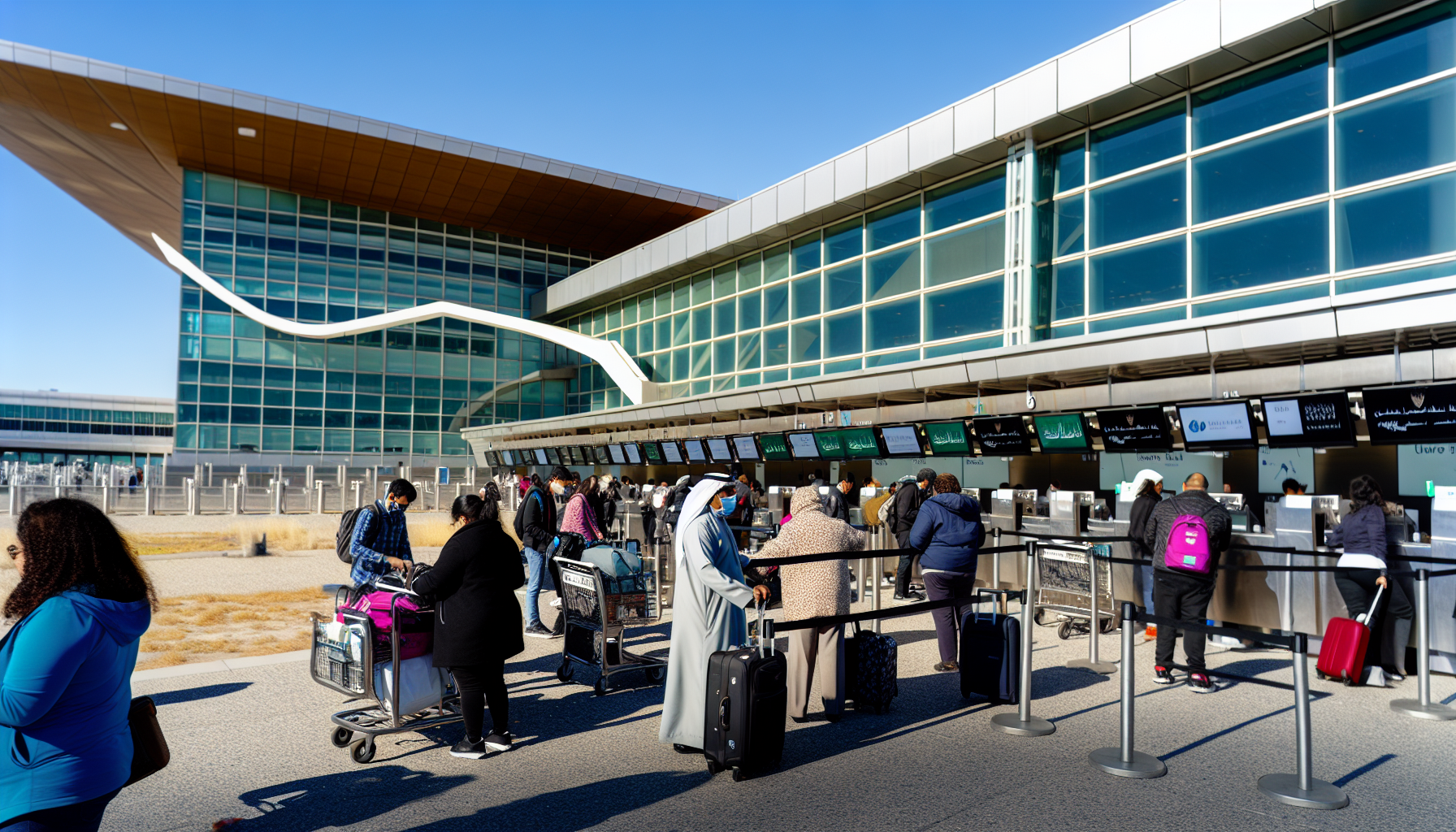 Saudi Arabian Airlines check-in at JFK Terminal 1