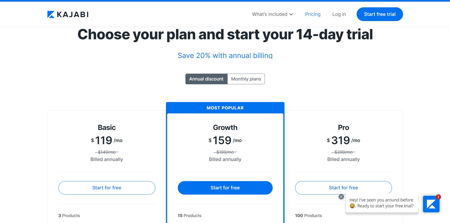 Kajabi's Pricing Plans