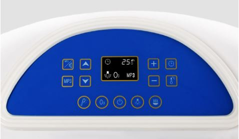 This image shows the Spa capsule control panel point of view with readable fonts convert