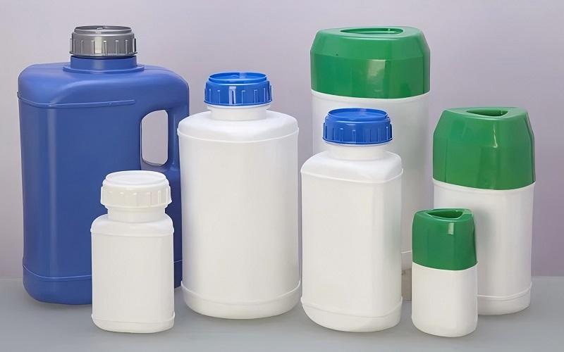 Various products blow-molded from high-density polyethylene