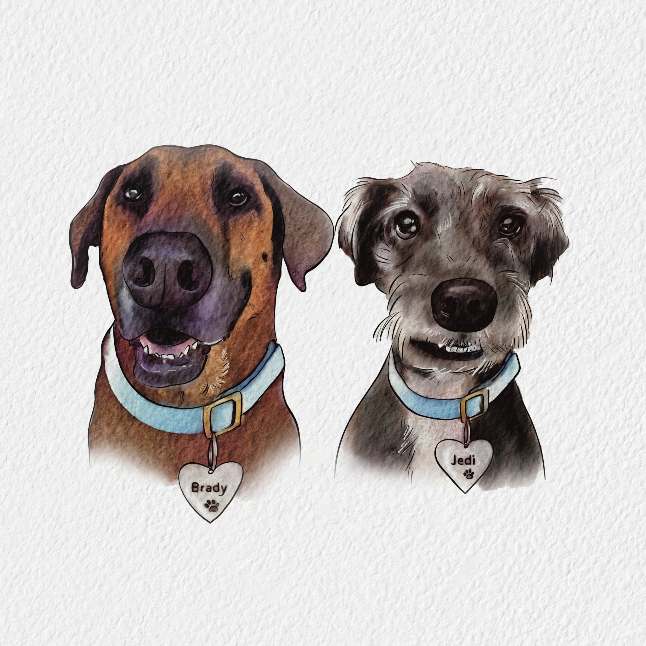 Different styles of pet portraits displayed for selection.