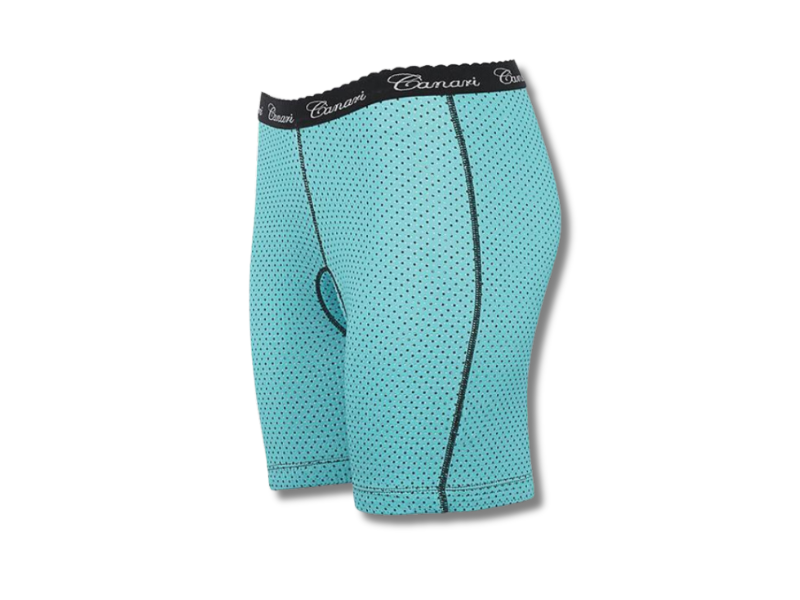 An image showing the Canari Women's Crazy Liner with key features highlighted.