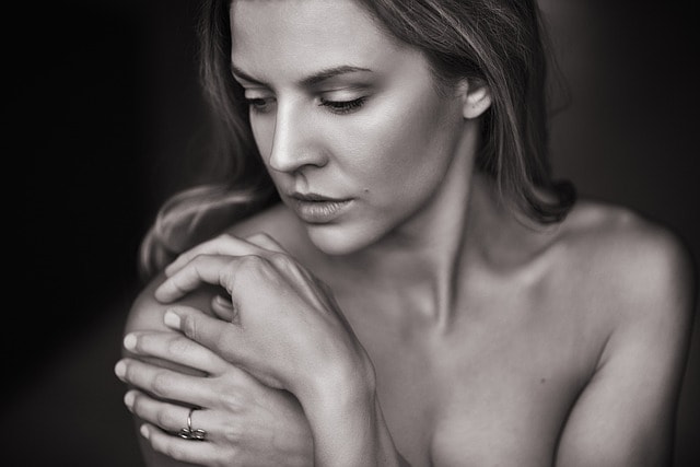 pretty woman, portrait, hands