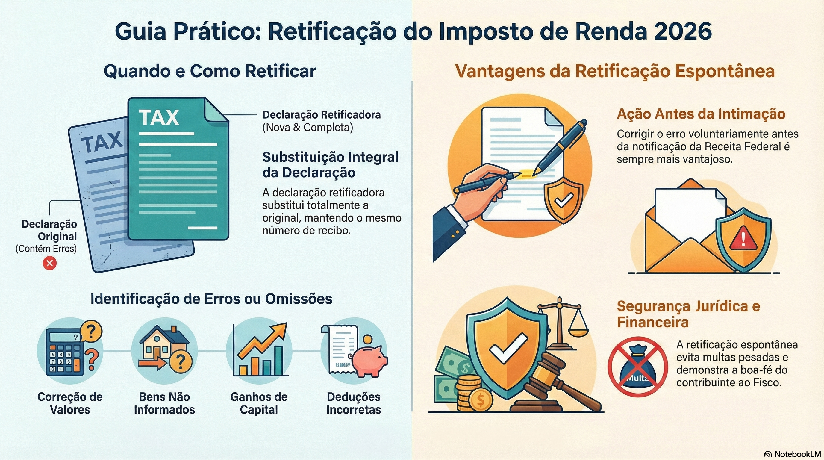 O que é a retificação da declaração do Imposto de Renda 2026 e quando ela é necessária?