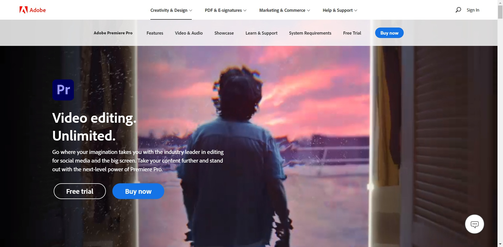 Adobe Premiere Pro CC - Main page