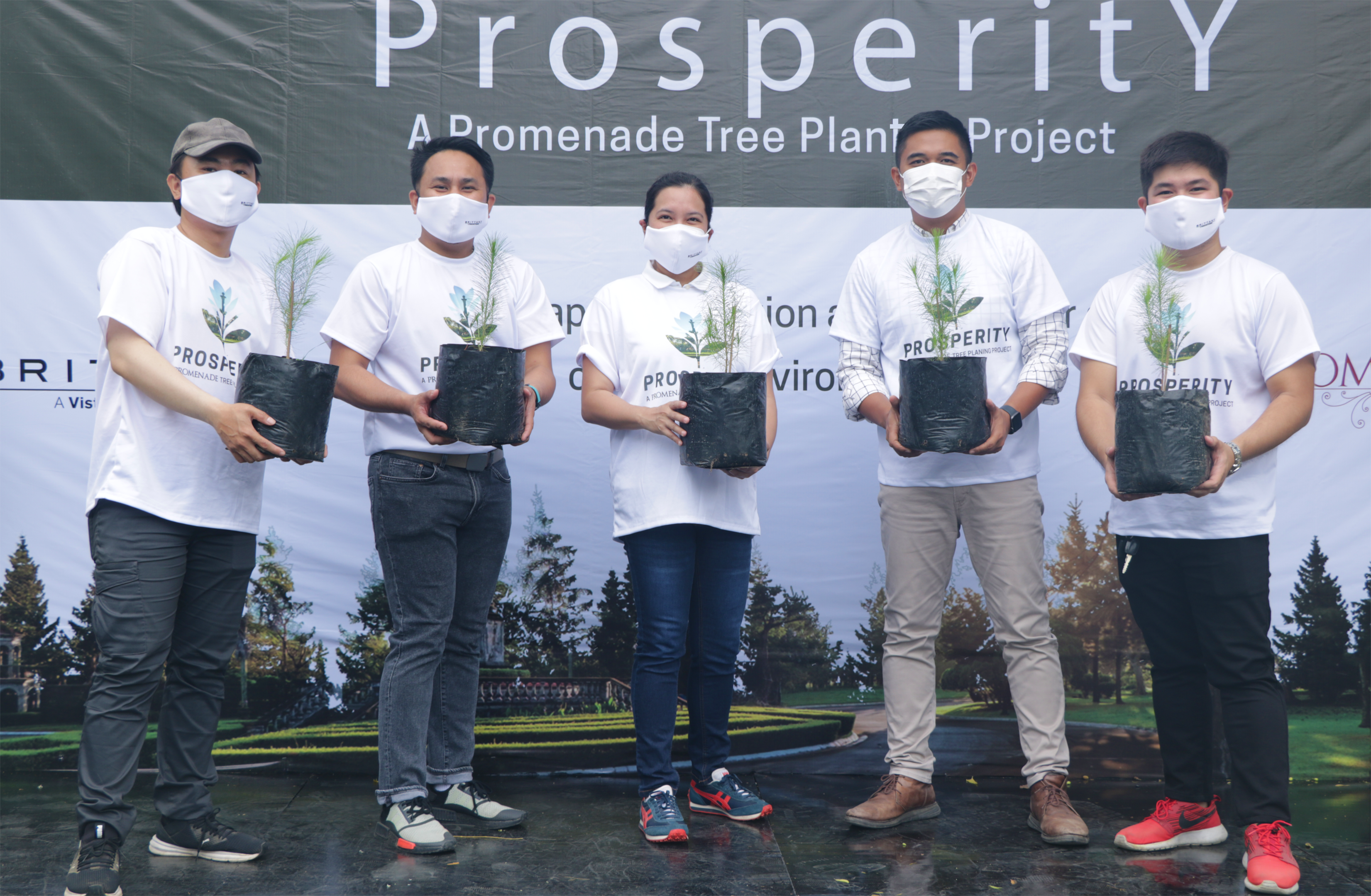 Brittany Corporation representatives led the tree planting drive in Promenade Laguna