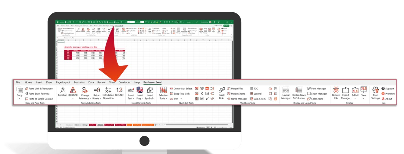 Excel Add ins - Professor Excel Tools
