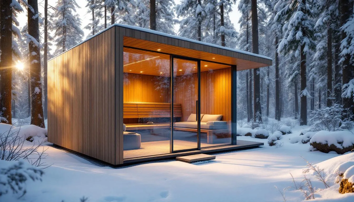 Health benefits of using saunas in cold climates, showcasing relaxation and wellness.