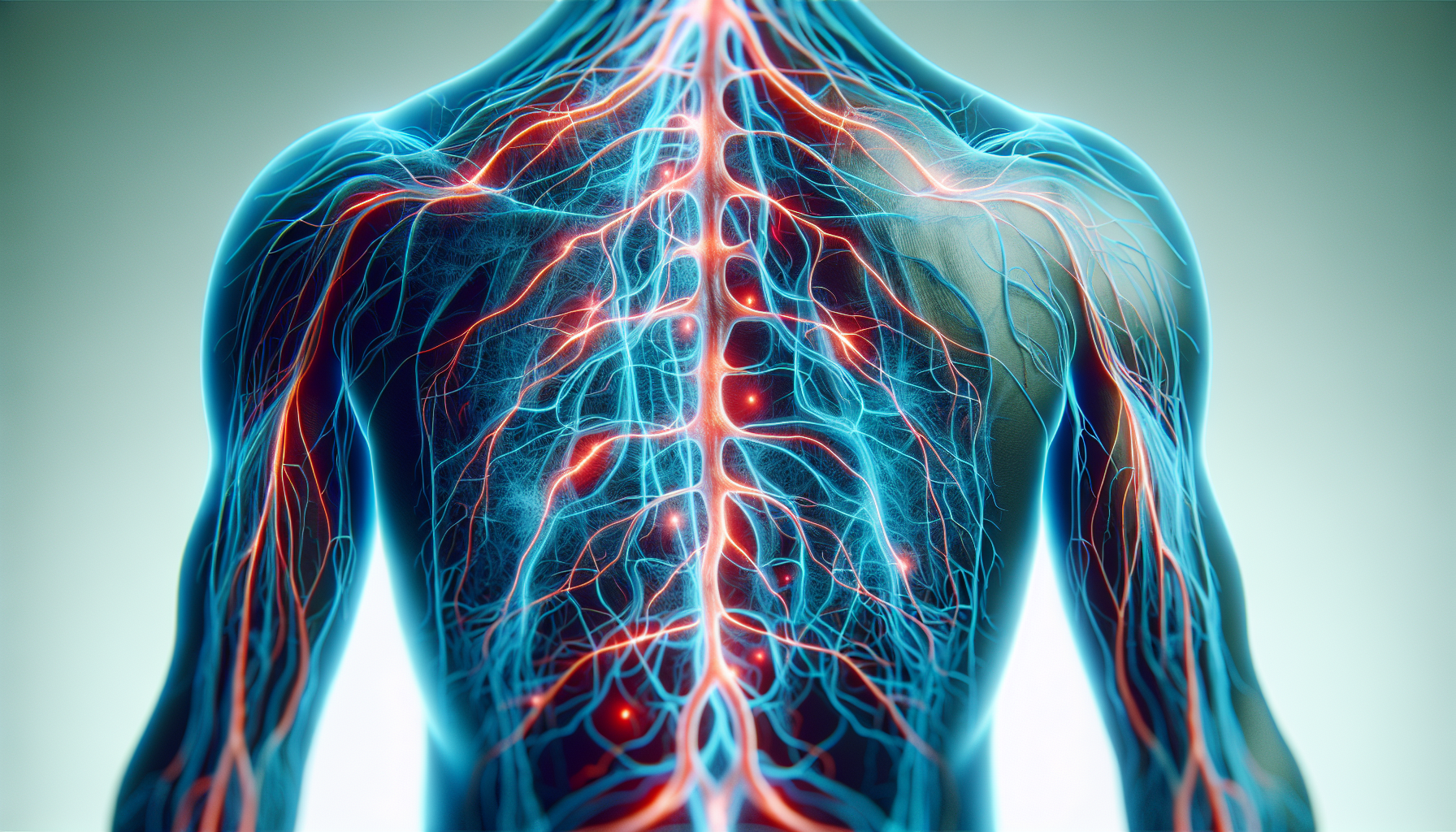 Illustration of peripheral nerves