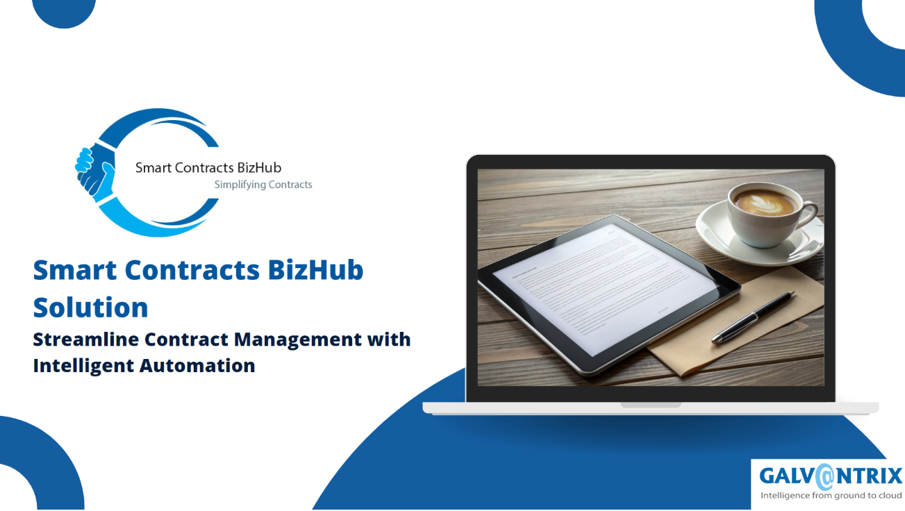 Screenshot van de Smart Contracts BizHub tool
