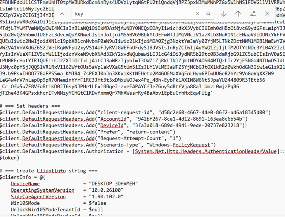 powershell script to communicate with Intune to fetch the PowerShell policy