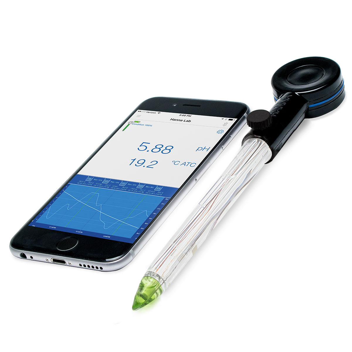 HALO Wireless pH Meter with Bluetooth connectivity