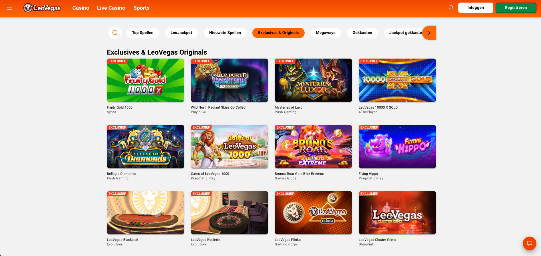 LeoVegas spelaanbod