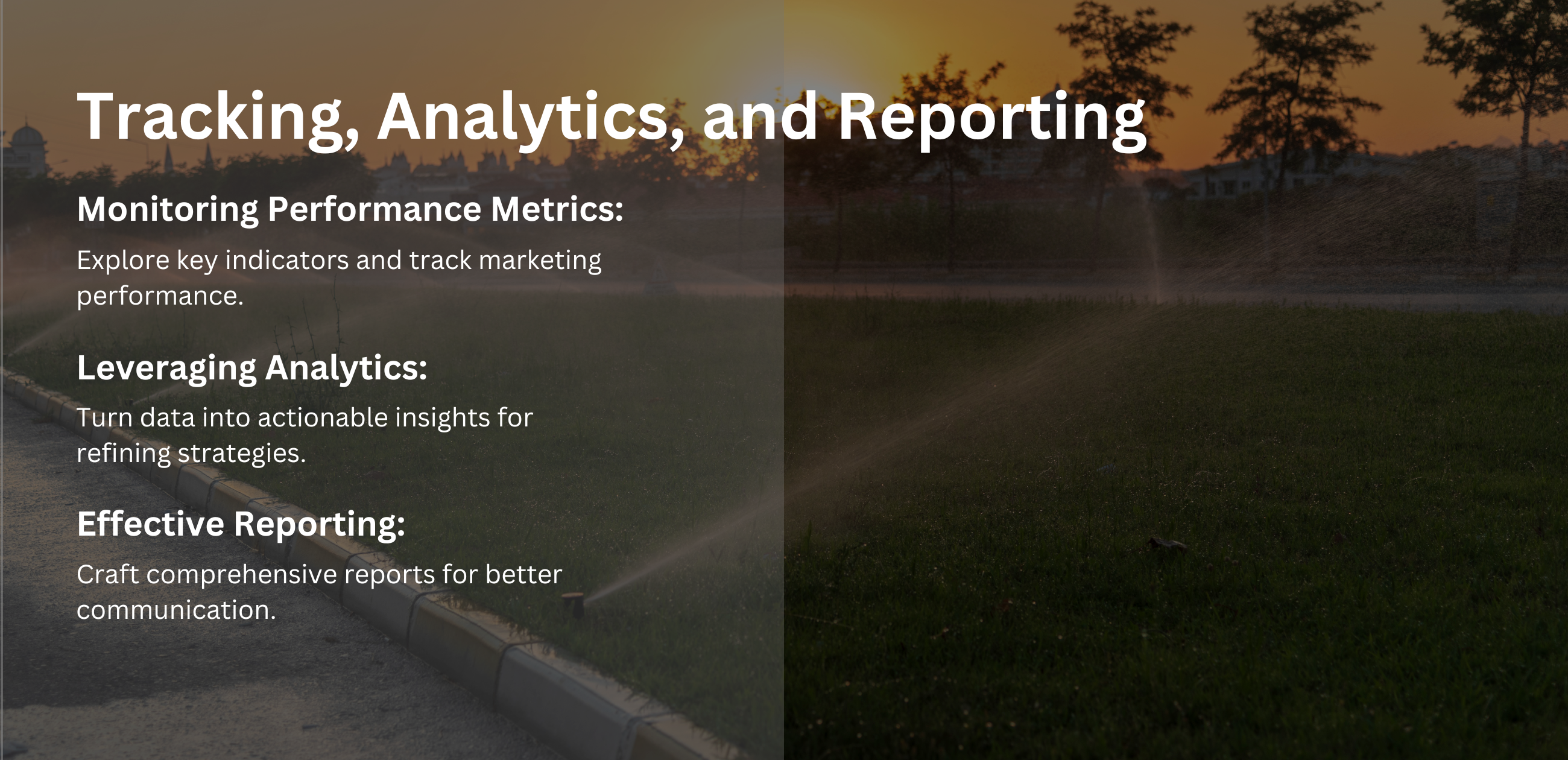 Tracking, Analytics, and Reporting