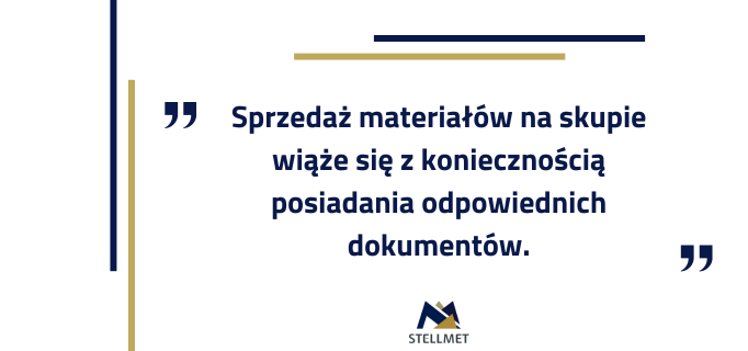 skup złomu jakie dokumenty