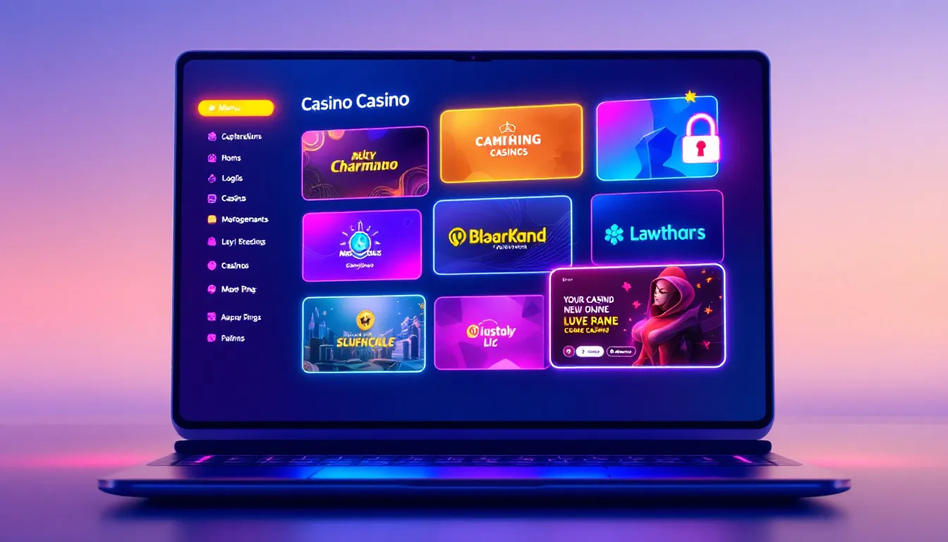 Luettelo pankkisiirron kasinosivustoista, jotka näkyvät tietokoneen näytöllä.