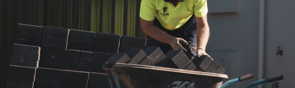 A paving contractor discussing a project with a customer