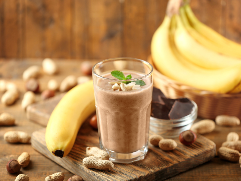 Peanut butter and Banana Protein Shake