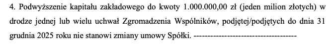 Umowa spółki z o.o. u notariusza. BEZPŁATNY WZÓR z omówieniem – Krok po kroku 10 umowa spółki z ograniczoną odpowiedzialnością – paragraf 5, ustęp 4, podwyższenie kapitału za zgodą pozostałych wspólników