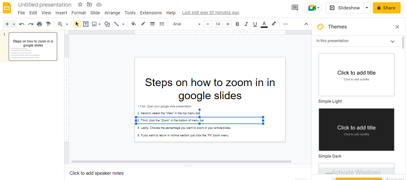 google slides presentation zoom