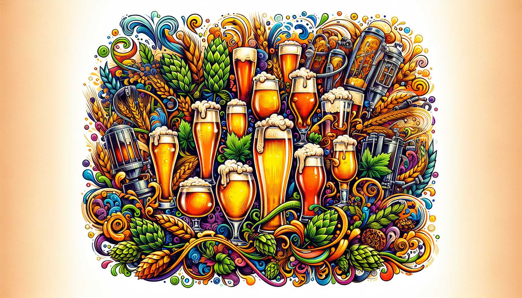 Illustration of popular ale styles.