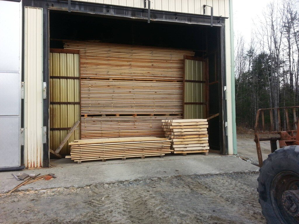 Kiln drying process for wood