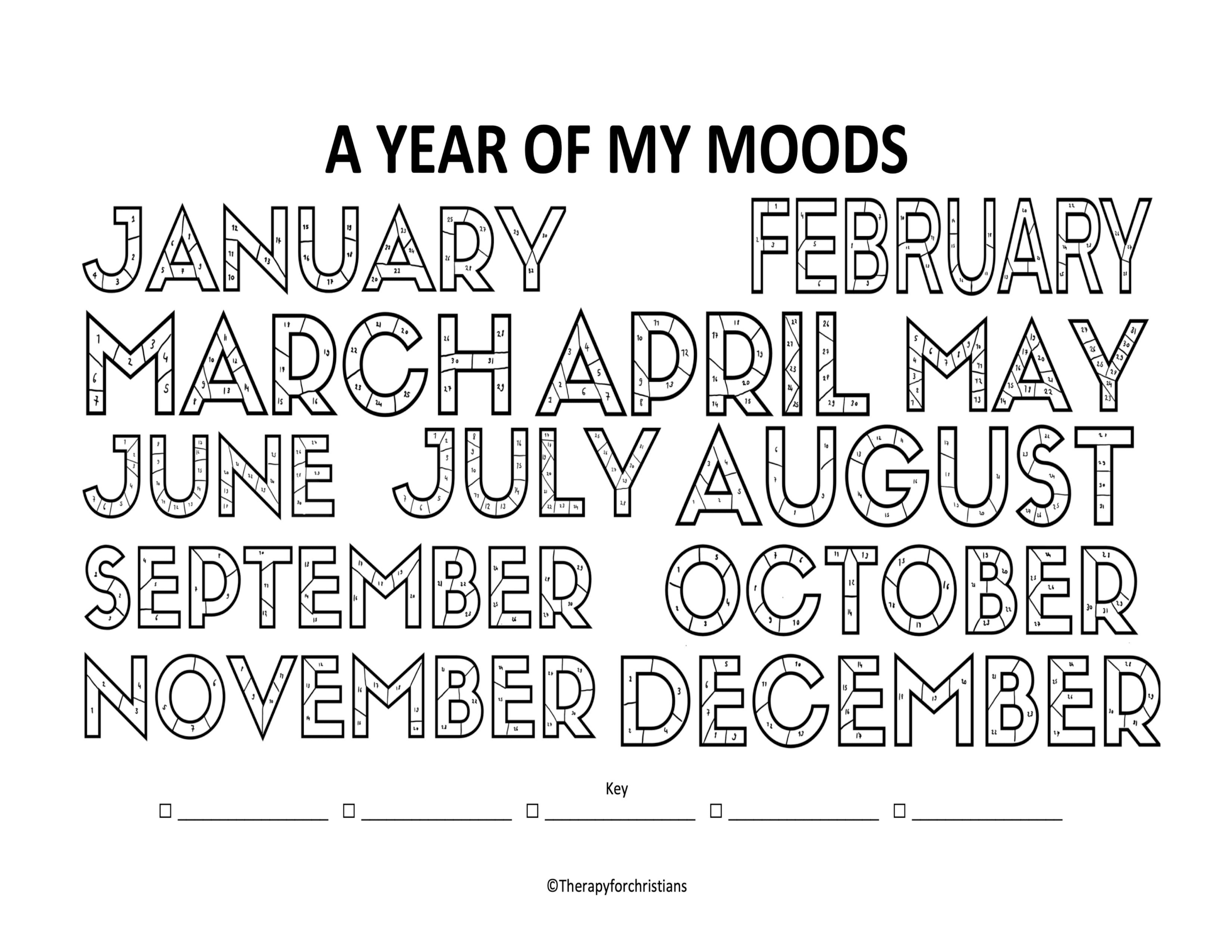 Yearly mood tracker 