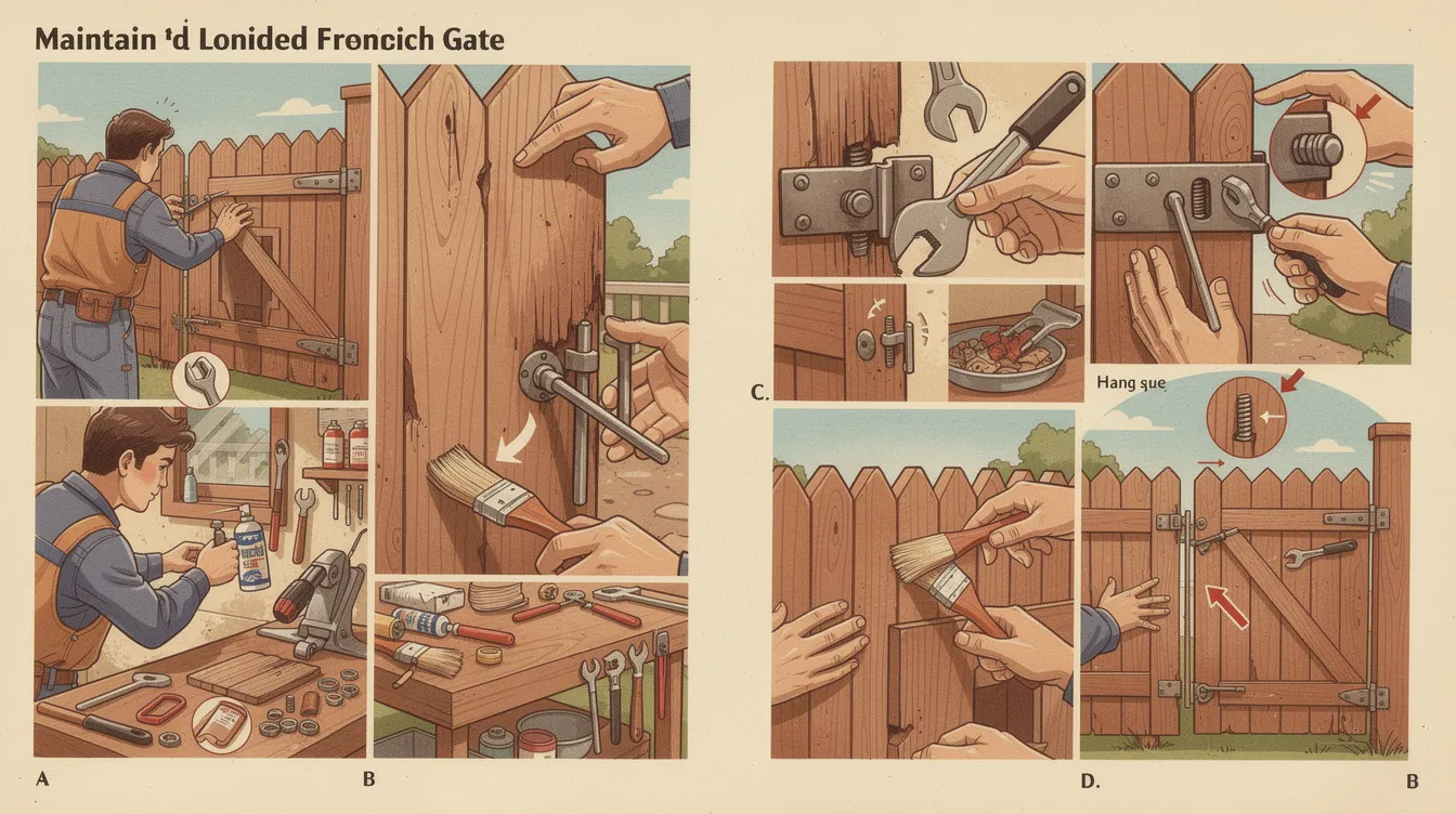 Maintaining a fence gate for long-term performance.