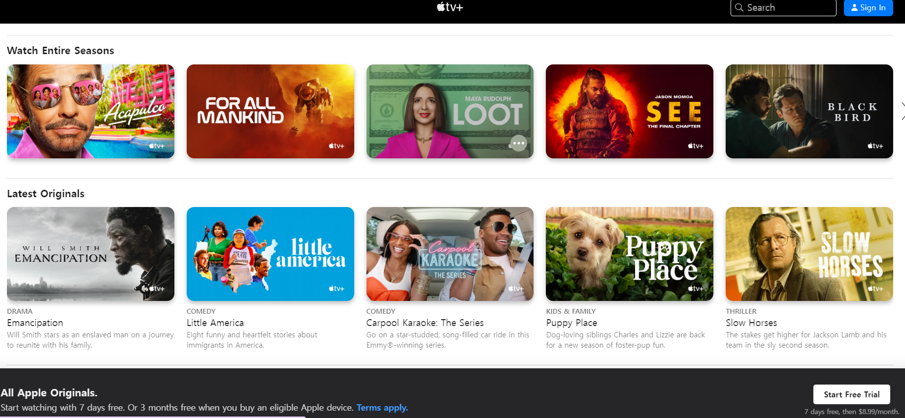 apple + main page