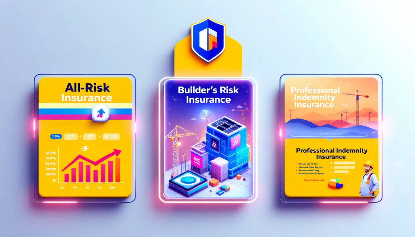 Different types of insurance for construction projects.