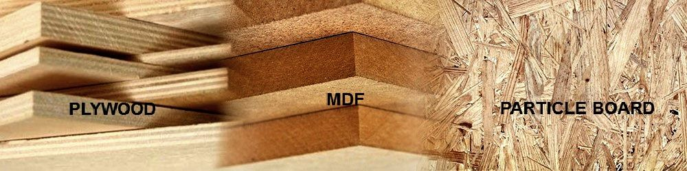 Comparing the look of plywood, MDF, particle board.