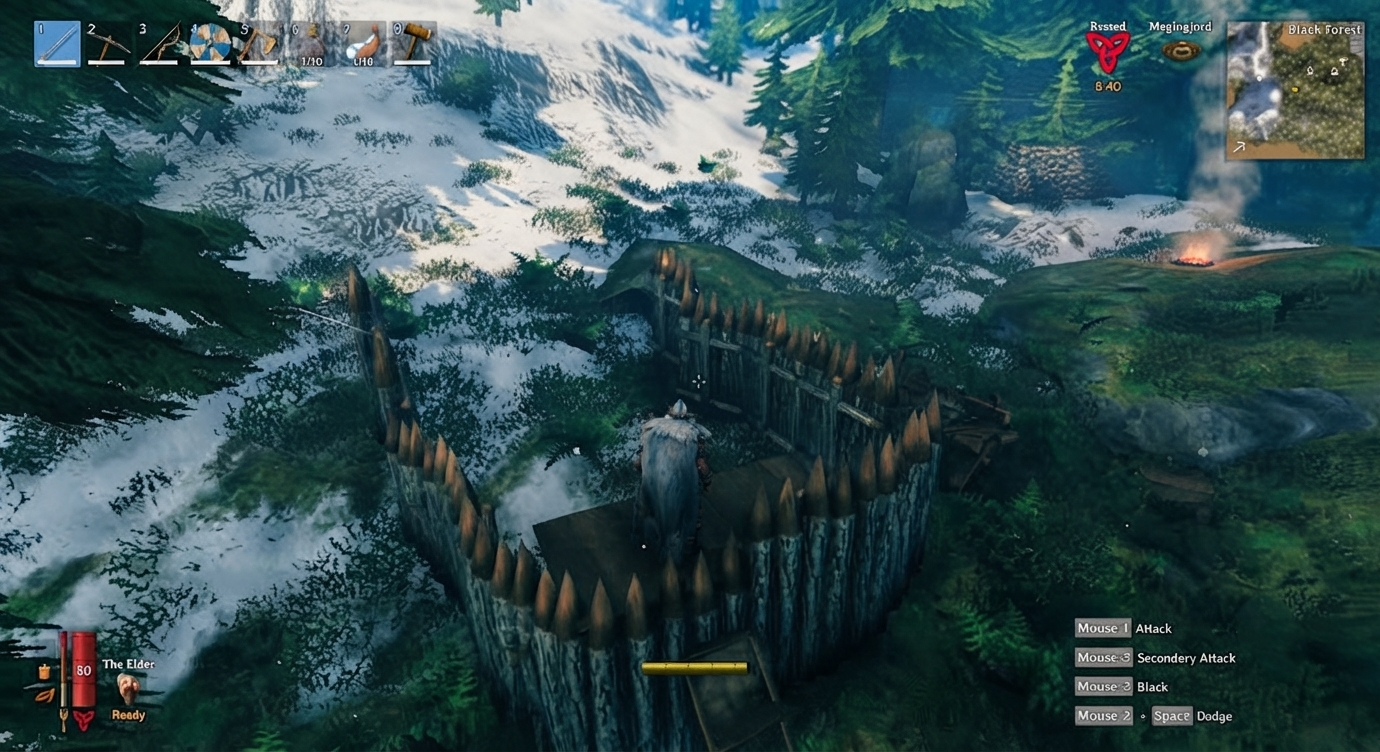 Trapping And Luring Wolves - valheim