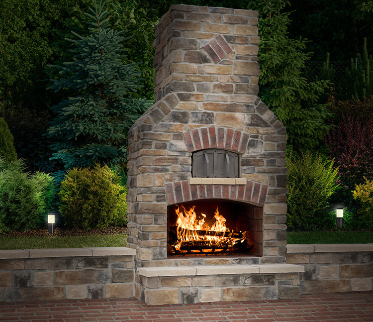 A scenic brick oven