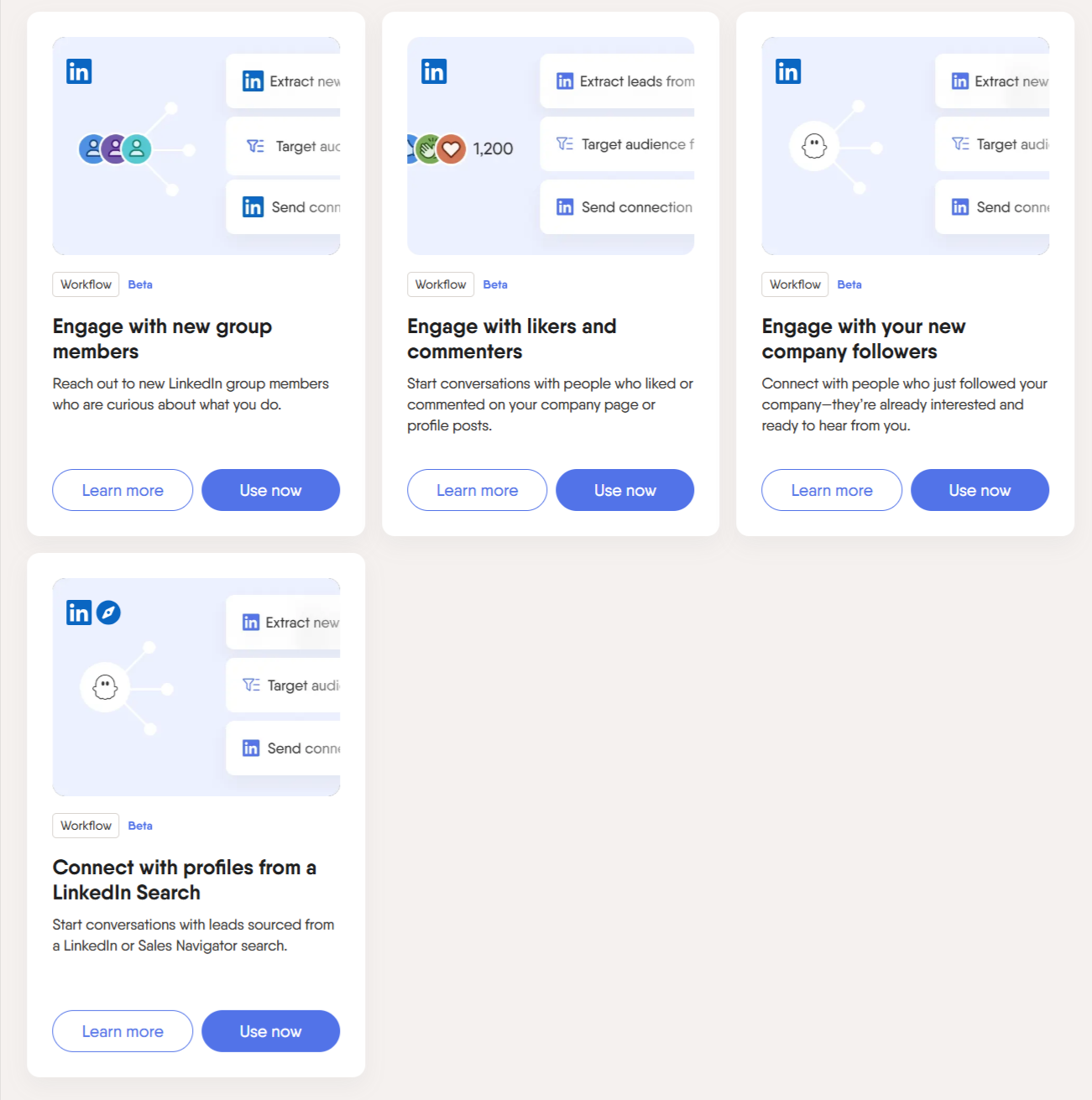 PhantomBuster workflows