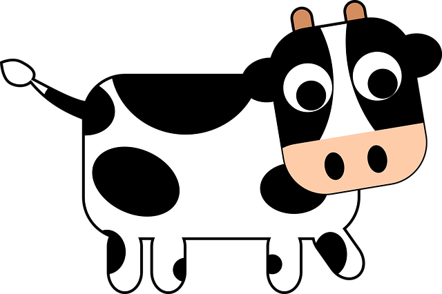animal, cartoon, cow