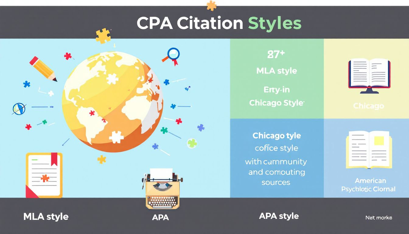 An illustration showing various citation styles and when to cite sources.